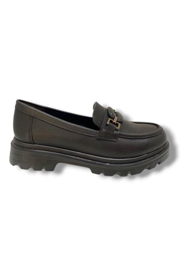 Fancy 816-25 Deri Anatomik Sıfır Tokalı Loafer Kadın Ayakkabı