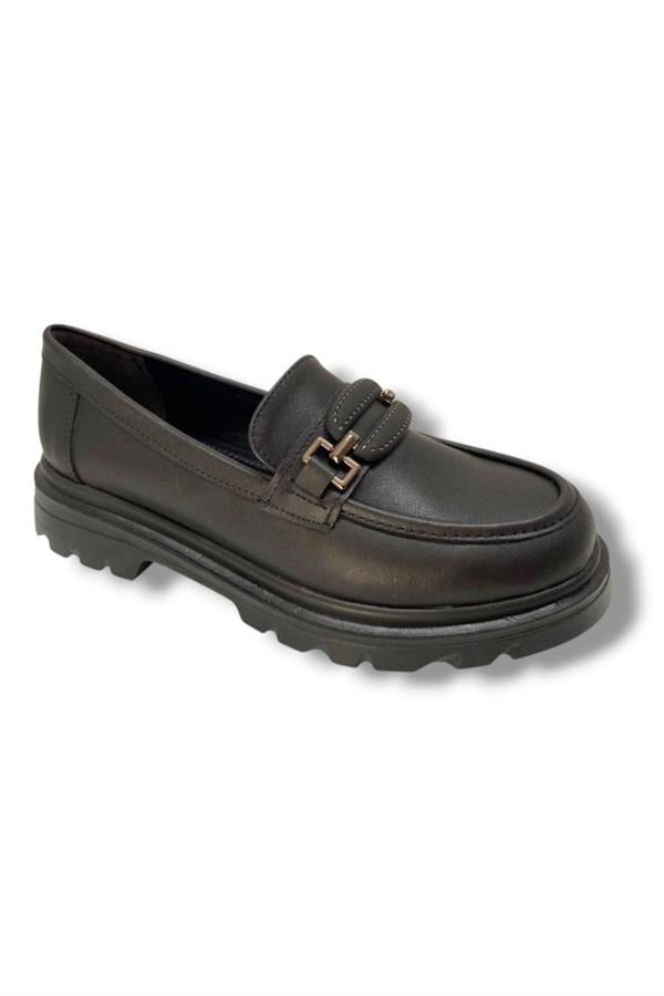 Fancy 816-25 Deri Anatomik Sıfır Tokalı Loafer Kadın Ayakkabı