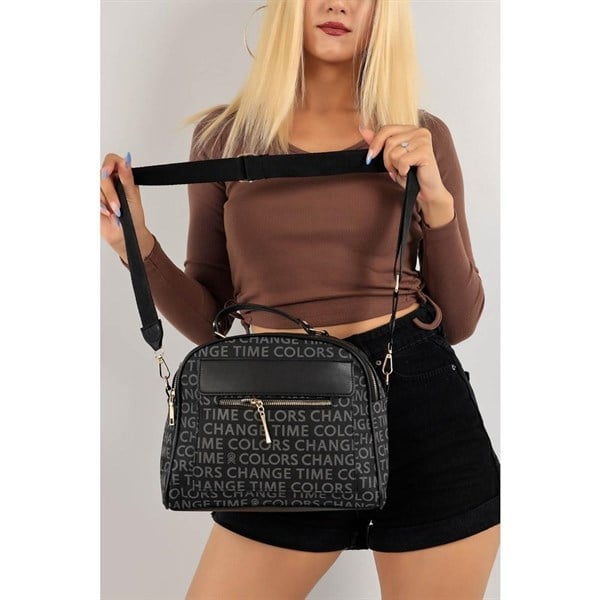 Fix 7711-1 Yazılı Küçük Fashion Kadın Çanta