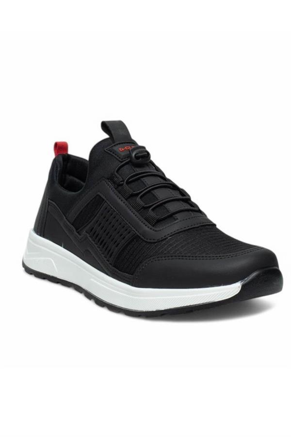G-Class 6016-25 Deri Slip-On Anatomik Erkek Sneaker Siyah Beyaz