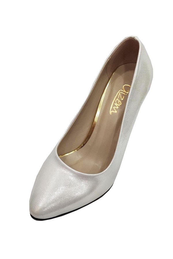 Gizem 366 Simli Stiletto Kalın Topuk Kadın Ayakkabı
