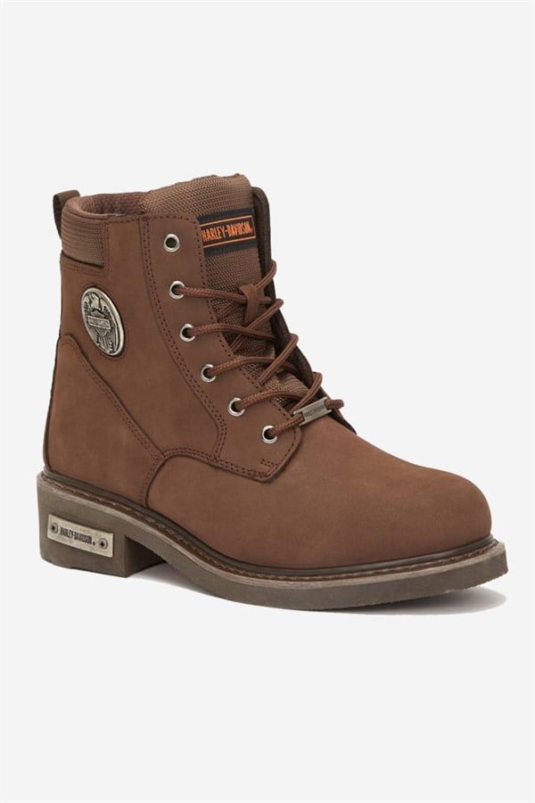 Harley Davidson Jim Hakiki Nubuk Deri Bot 36-40 Dark Brown Nubuk