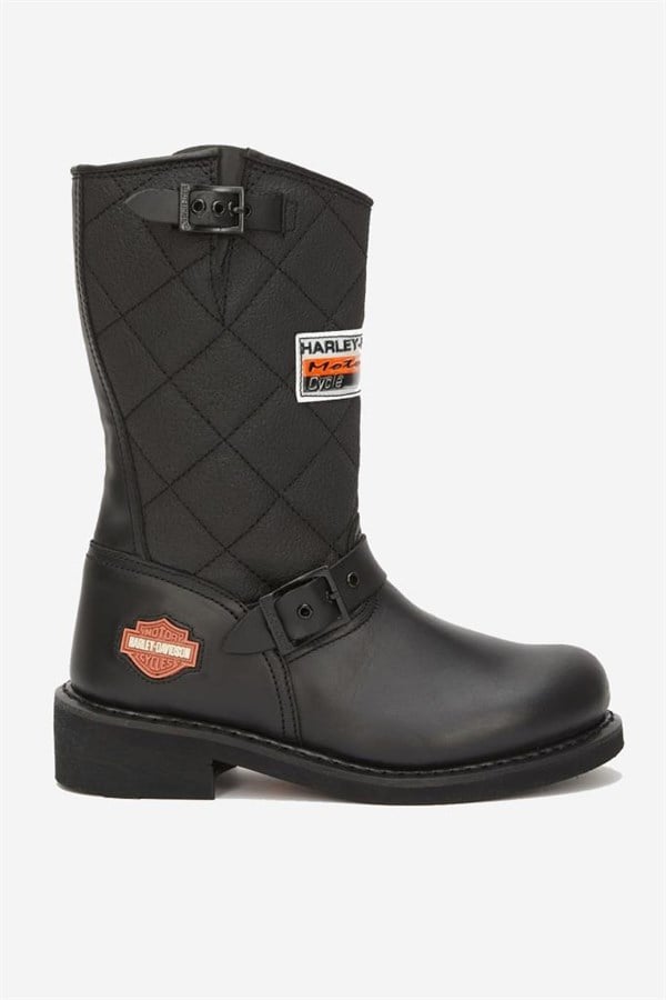 Harley Davidson Laconıa 644 Hakiki Deri Bot 36-40 Black Yağlı Deri
