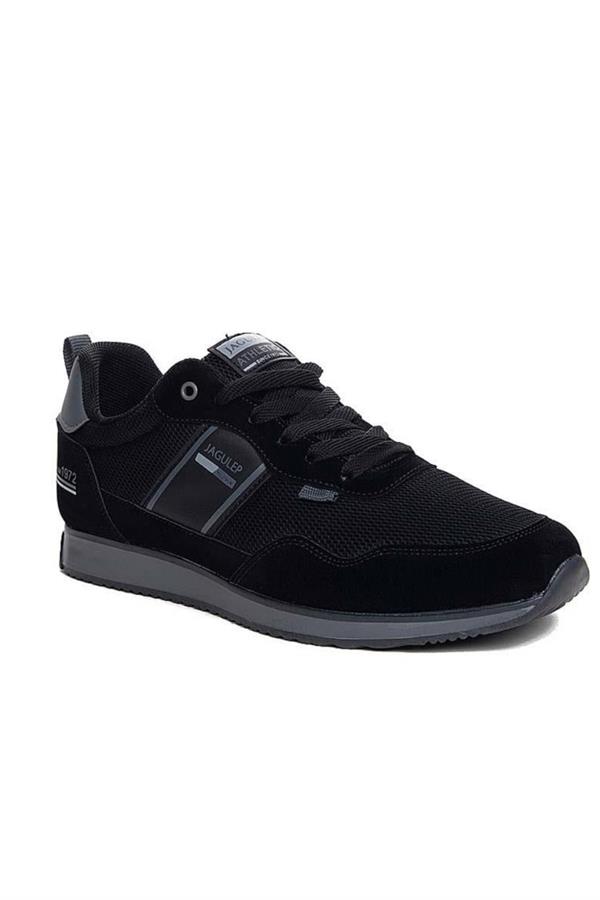 Jagulep Bugatti Deri Anorak Anatomik Erkek Sneaker Siyah Füme
