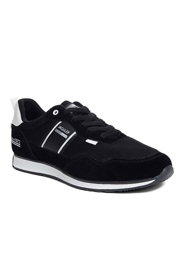 Jagulep Bugatti Deri Anorak Anatomik Erkek Sneaker Siyah Beyaz
