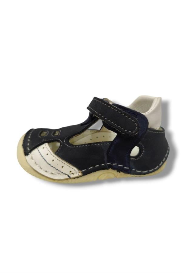 Lepi 3055-20 Önü Kapali Cırtlı Erkek Çocuk Sandalet Gri Beyaz 18-20