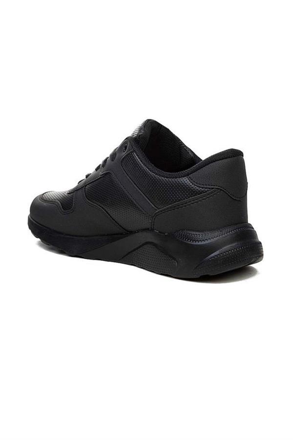 Luttoon 4039-24 Deri Anatomik Hafıza Taban Erkek Sneaker Siyah Füme