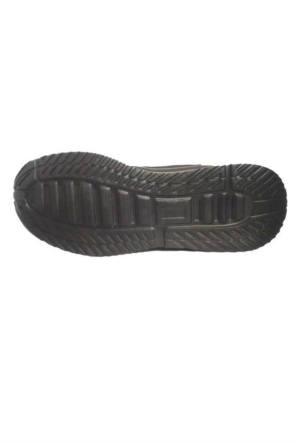 Luttoon 4184-24 Deri Anatomik Hafıza Taban Erkek Sneaker Siyah Füme
