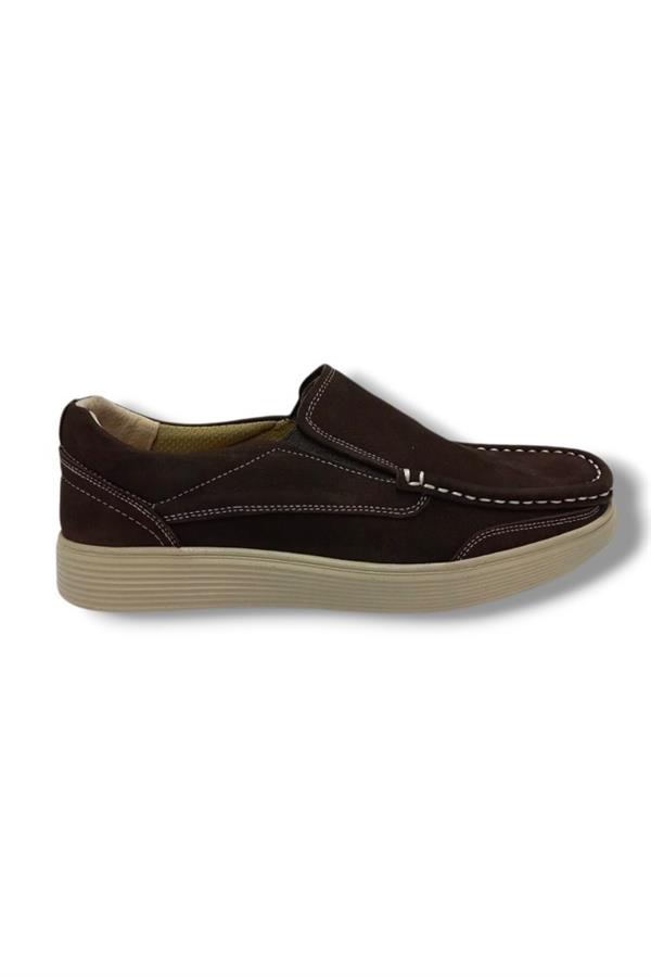 Master 1713-25 Hakiki Nubuk Deri Casual Erkek Ayakkabı Kahve Buz