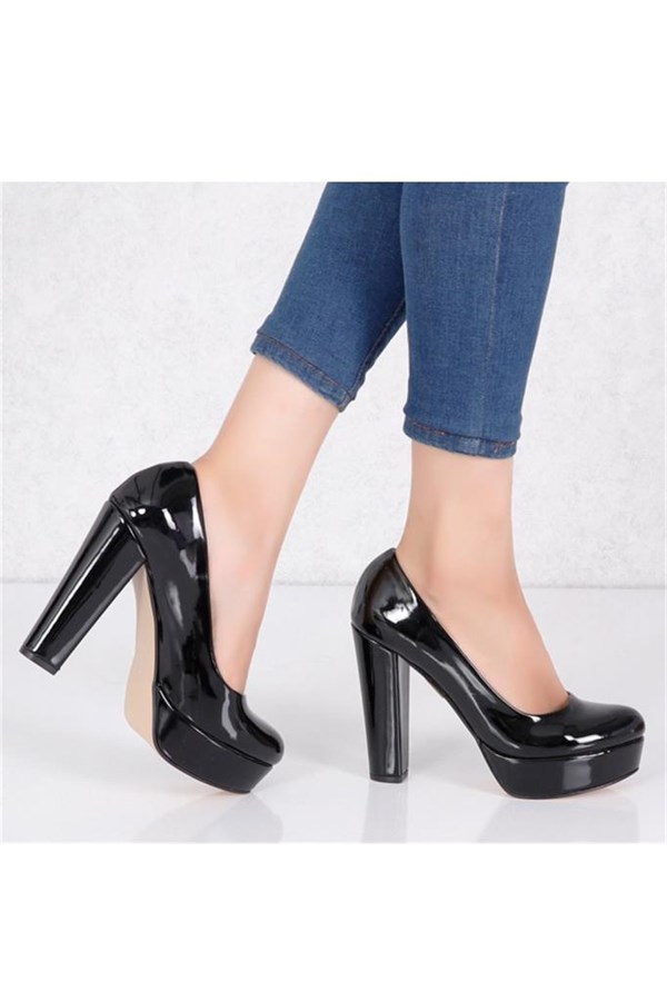 Maxsens 2234 Rugan Deri 20mm Platform Topuklu Ayakkabı