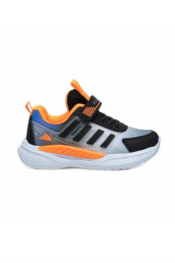 Ndrops 023-25 Anorak Anatomik Çocuk Sneaker Siyah Oranj 31-35