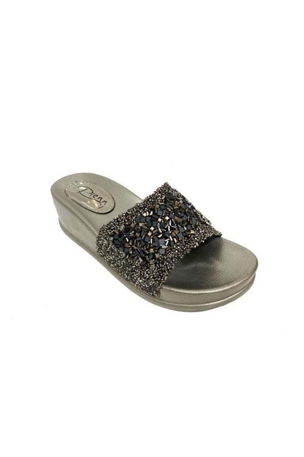 Pienn 20028-008 Anatomik Fashion Taşlı  Kadın Terlik
