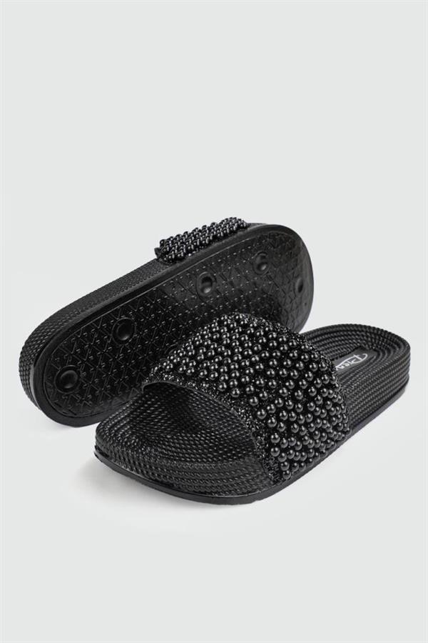 Pienn 20037-006 Anatomik Fashion Taşlı  Kadın Terlik