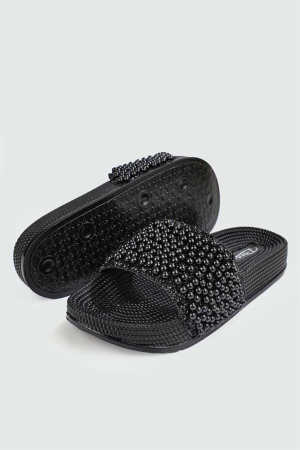 Pienn 20037-006 Anatomik Fashion Taşlı  Kadın Terlik