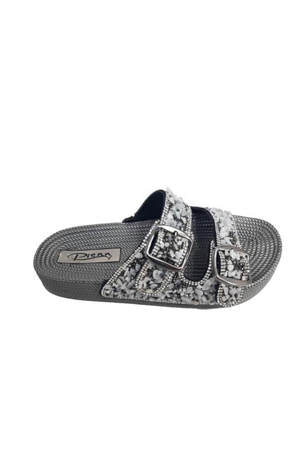 Pienn 20057-001 Anatomik Fashion Taşlı  Kadın Terlik