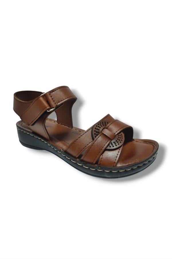 Polero 14820-25 Deri Anatomik Cırt Bant Kadın Sandalet