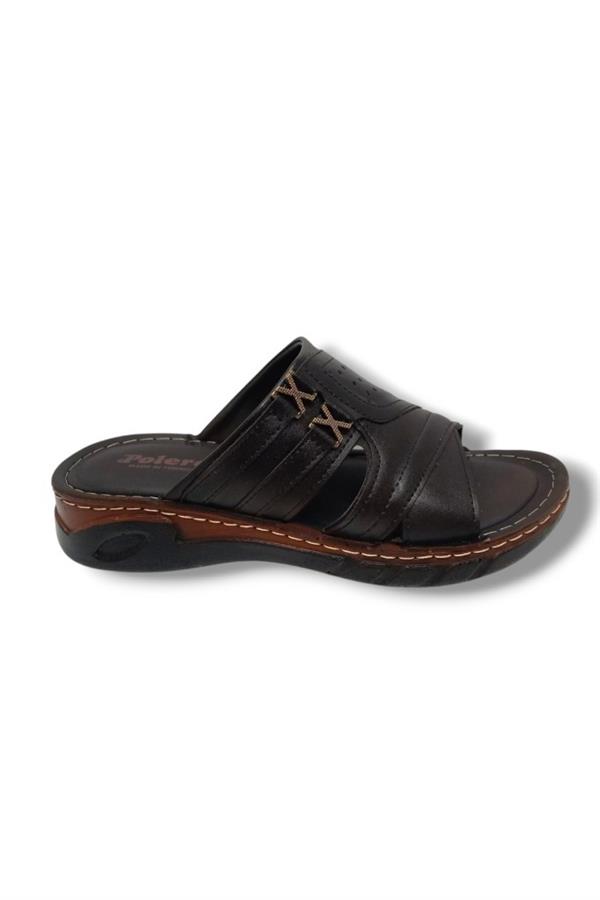 Polero 733028-25 Deri Anatomik Soft Erkek Terlik