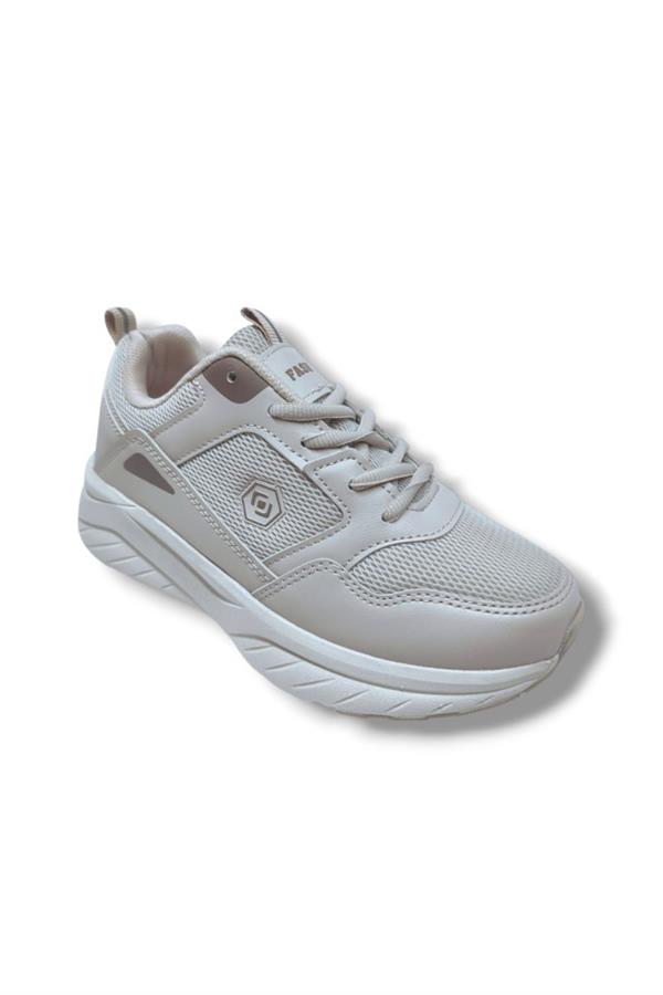 Queen Step 2110-25 Deri Anorak Anatomik Sneaker Bej Kahve 36-40