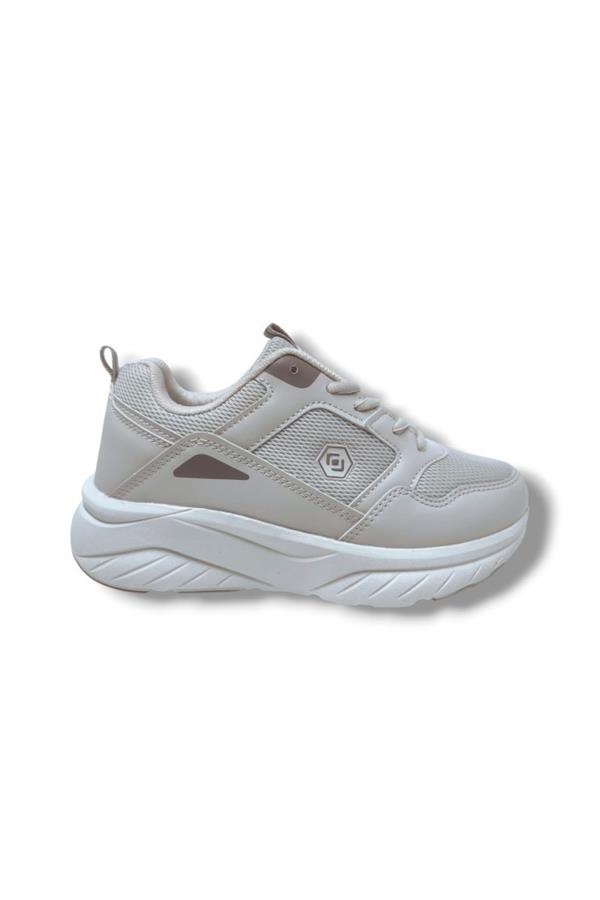Queen Step 2110-25 Deri Anorak Anatomik Sneaker Bej Kahve 36-40