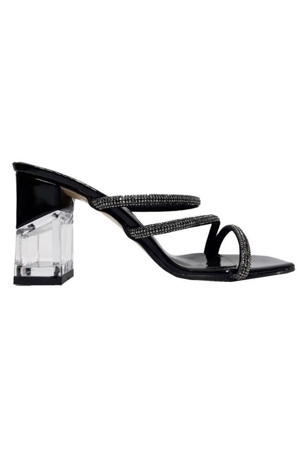 Rüya 8208-7 Şeffaf Topuk RuganTaşlı Fashion Kadın Terlik