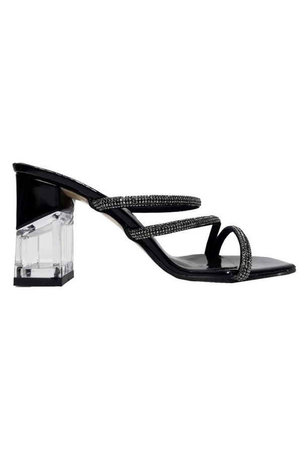 Rüya 8208-7 Şeffaf Topuk RuganTaşlı Fashion Kadın Terlik
