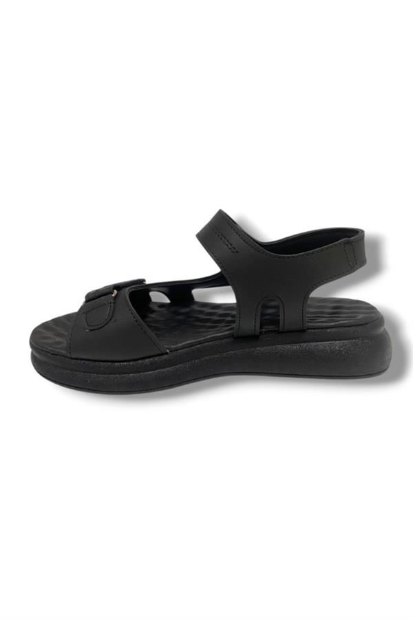 Şanzelize K401-25 Deri Anatomik Cırt Bantlı Kadın Sandalet