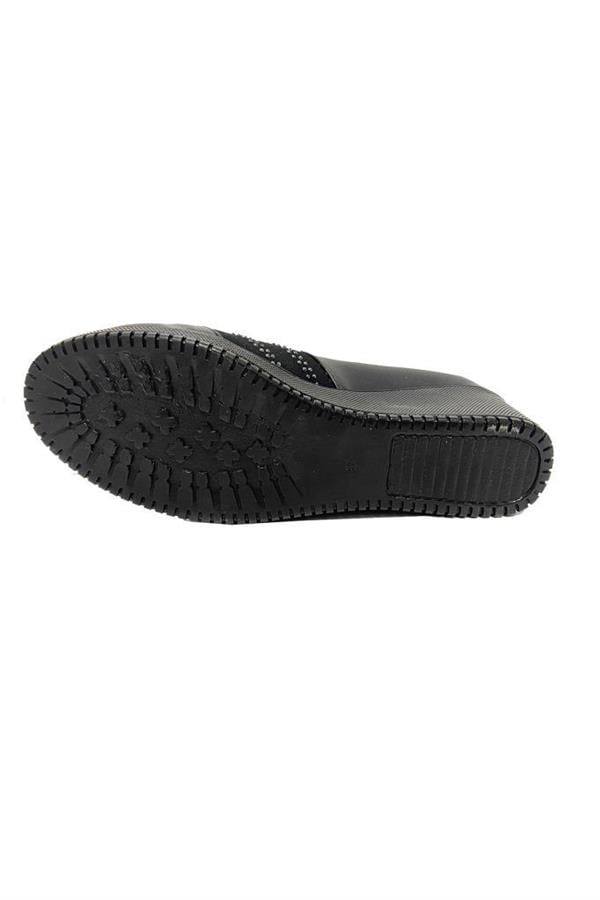 Sdf D-08 Deri Trend Fashion Dolgu Topuklu Kadın Ayakkabı