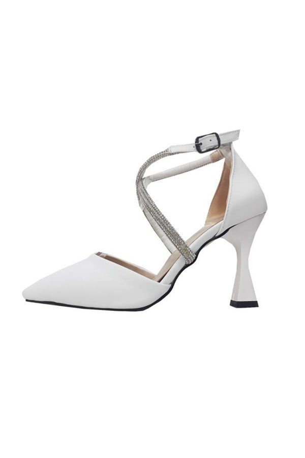 Shoes 0909 Deri Taşlı Fashion Kadın Sandalet