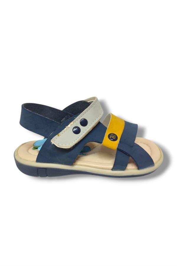 Şirinbebe 1563-20 Anatomik Tek Cirtli Erkek Çocuk Sandalet Lacivert Sari 21-25