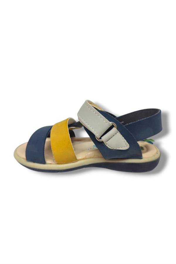 Şirinbebe 1563-20 Anatomik Tek Cirtli Erkek Çocuk Sandalet Lacivert Sari 21-25