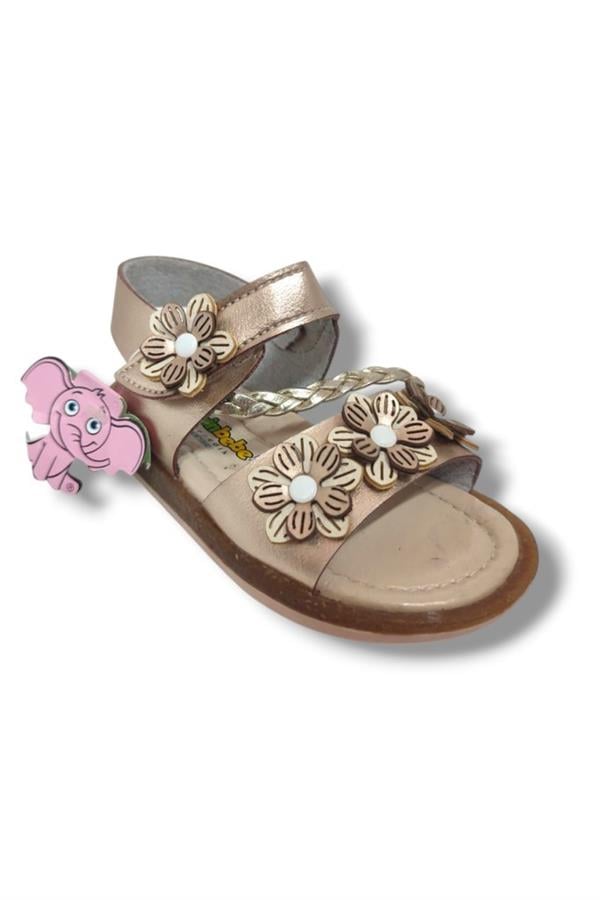 Şirinbebe 1604-20 Örgü Şerit Cırt Kız Çocuk Sandalet 18-20