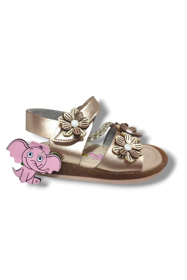 Şirinbebe 1604-20 Örgü Şerit Cırt Kız Çocuk Sandalet 18-20