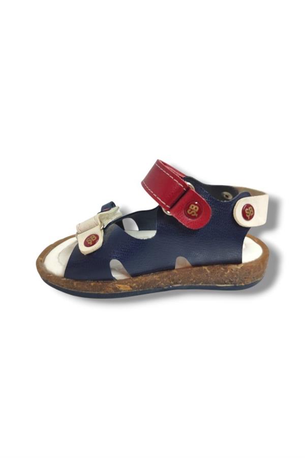 Şirinbebe 1660-20 Çift Cırt Tokalı Erkek Çocuk Sandalet Lacivert Kırmızı 21-25
