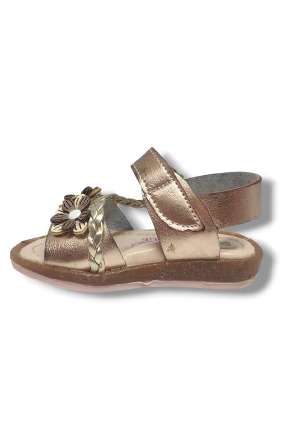 Şirinbebe 1662-20 Örgü Şerit Cırt Kız Çocuk Sandalet 21-25