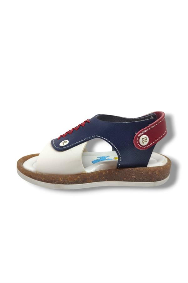 Şirinbebe 1691-20 Orta Dikişli Erkek Çocuk Sandalet Lacivert Kırmızı 21-25