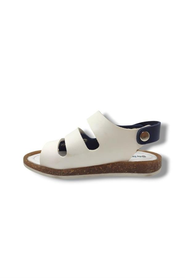 Şirinbebe 1747-20 Tek Cırtlı Erkek Çocuk Sandalet Lacivert Beyaz 26-30