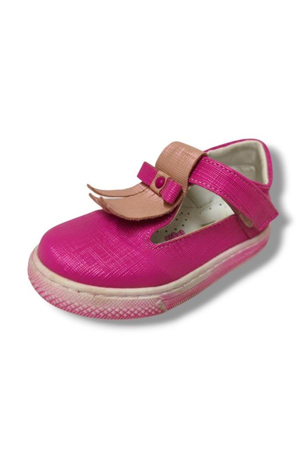 Şirinbebe 3068-20 Deri Püsküllü Kız Çocuk Sandalet Fuşya 21-25