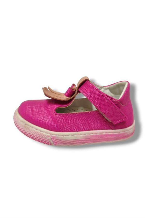 Şirinbebe 3068-20 Deri Püsküllü Kız Çocuk Sandalet Fuşya 21-25