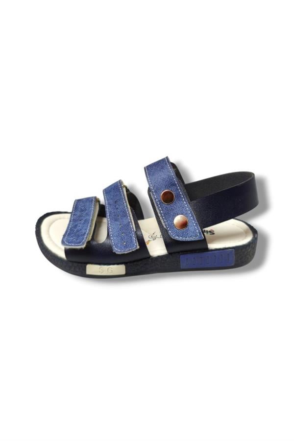 Şiringenç 3044-20 3 Cırtlı Erkek Çocuk Sandalet Lacivert Mavi 31-35