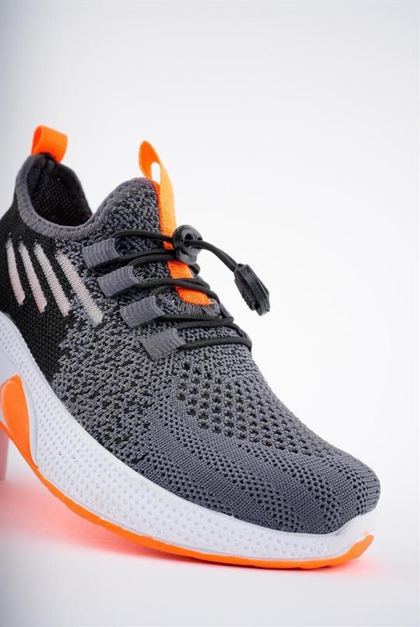 Tutinom 507-24 Triko Sneaker Erkek Çocuk Ayakkabı Füme Oranj 26-30