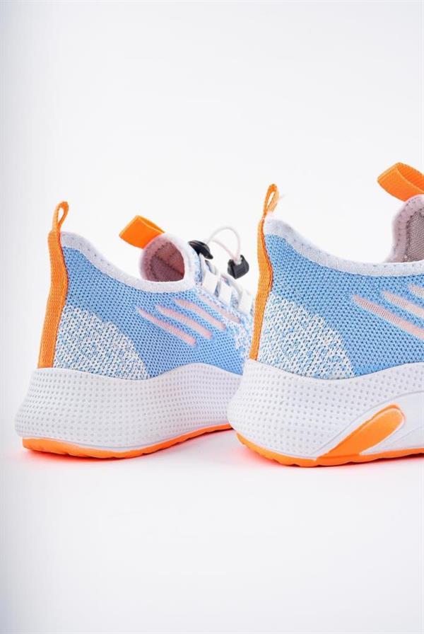 Tutinom 507-24 Triko Sneaker Kız Çocuk Ayakkabı Beyaz Oranj 31-35