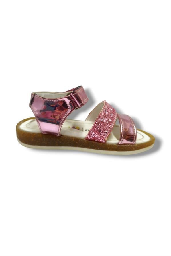 Wendy Bebek 3010-20 Rugan Deri Simli Şerit Kız Çocuk Sandalet