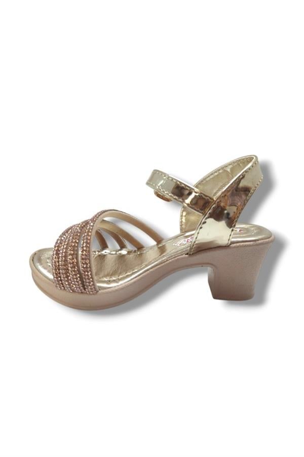 Yıldız Bebe 484-25 Taşlı Topıklu Kız Çocuk Sandalet 31-36