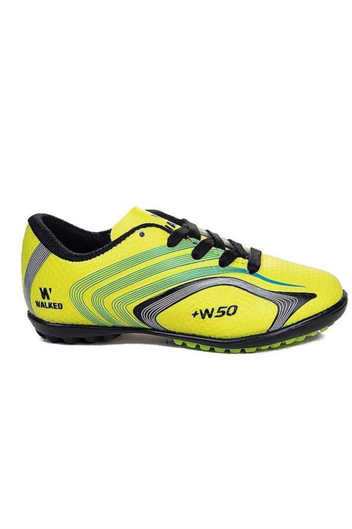 Walked 443-24 Erkek Çocuk Halı Saha Krampon Sarı Turkuaz 31-35