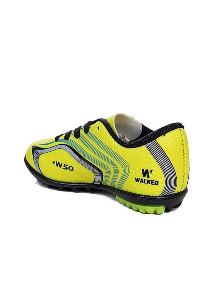 Walked 443-24 Erkek Çocuk Halı Saha Krampon Sarı Turkuaz 31-35