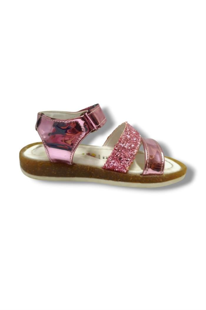 Wendy Bebek 3010-20 Rugan Deri Simli Şerit Kız Çocuk Sandalet