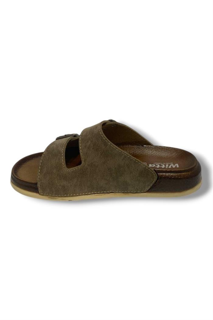 Witta 55203-25 Deri Çift Bant Anatomik Terlik 36-40