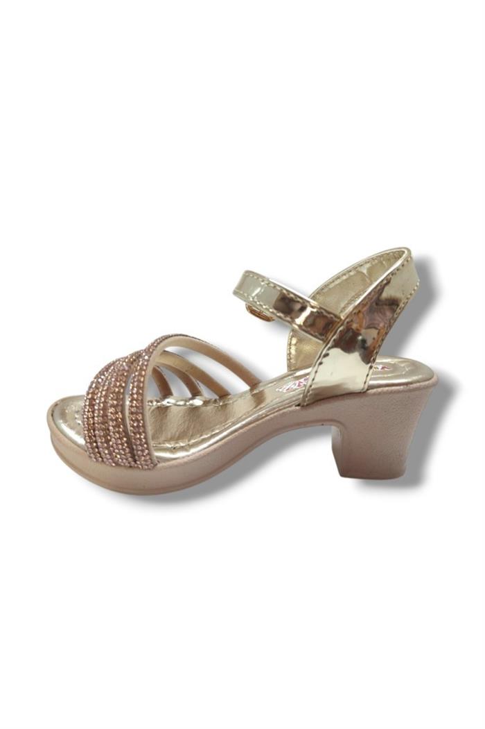 Yıldız Bebe 484-25 Taşlı Topıklu Kız Çocuk Sandalet 25-30