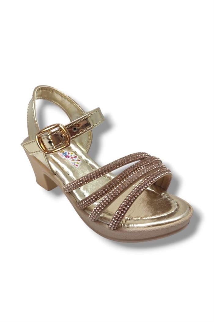 Yıldız Bebe 484-25 Taşlı Topıklu Kız Çocuk Sandalet 31-36