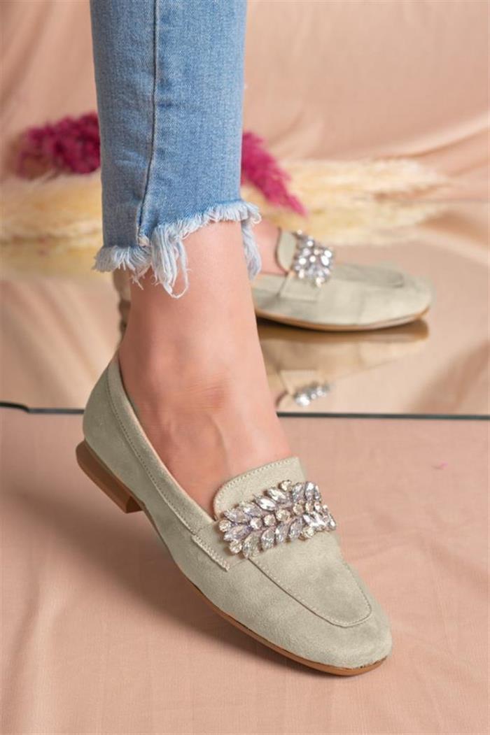 Yükseksoy 7267 Süet Trend Fashion Taşlı Kadın Ayakkabı